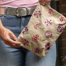 POCHETTE BRODEE | Trousse  en coton 27x17 cm