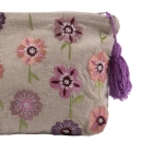 POCHETTE BRODEE | Trousse  en coton 27x17 cm