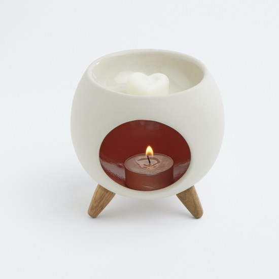 ROUND ORANGE | Ceramic incense burner for interiors