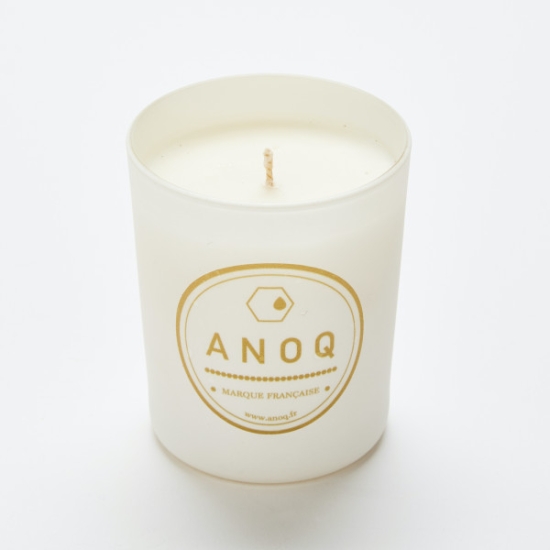 AMBRE & DOUCEUR | Scented candle in white lacquered glass 180 grs