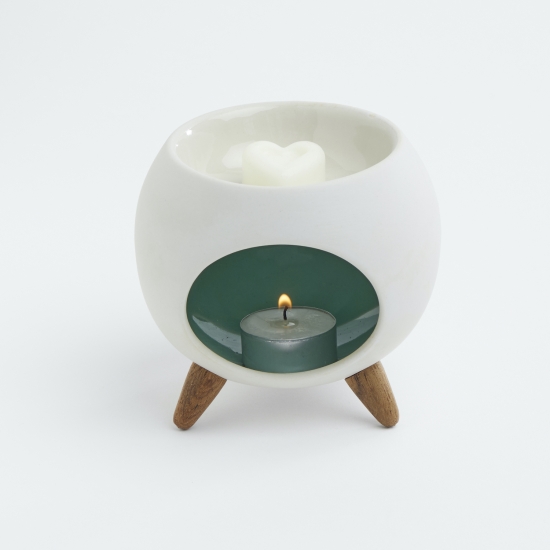 ROUND GREEN | Brûle-parfum en céramique pour intérieur