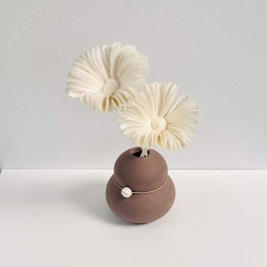 GARBO CHOCO | Vase diffuseur parfum en céramique