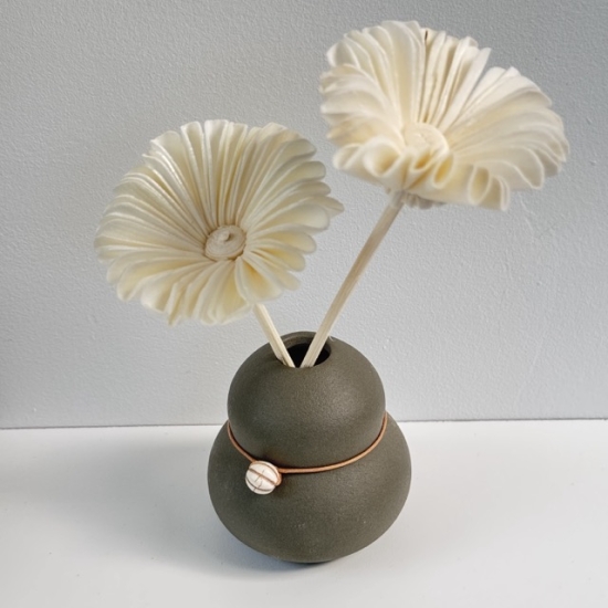 GARBO SAUGE | Vase diffuseur parfum en céramique