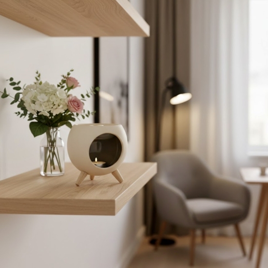 ROUND GREY | Ceramic incense burner for interiors