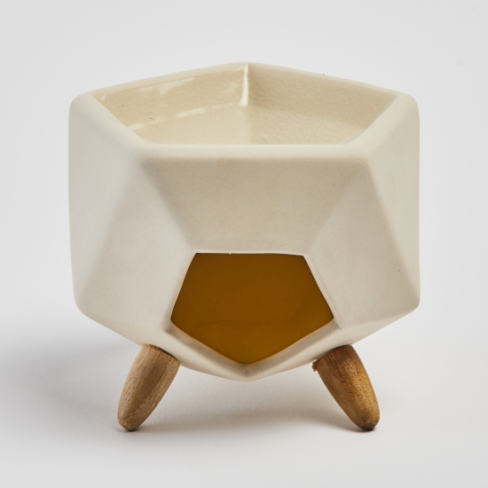 OCTOGO YELLOW | Ceramic incense burner for interiors