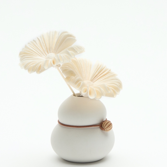 GARBO CRÈME | Vase diffuseur parfum en céramique