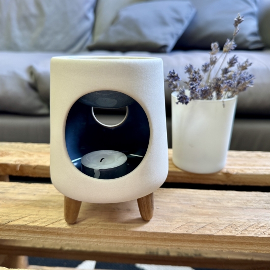 PYRAM GREY | Brûle-parfum en céramique pour intérieur
