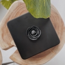 BLACK ROSE  | Black lacquered wooden box with porcelain flower