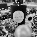 CARESSE POUDRÉE | Scented candle in black lacquered glass 180 grs