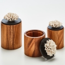 CYLA S | Decorative wooden box decorated with a porcelain flower