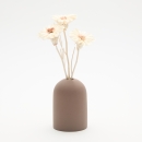 Fidji Scent Diffuser – Chocolate Brown Ceramic Vase & Natural Sola Flowers