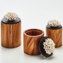 CYLA M | Decorative wooden box decorated with a porcelain flower