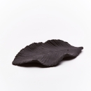 BLACK LEAF | Porte-encens en forme de feuille. Céramique noire