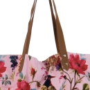 SAC SHOPPING | Velours imprimé rose 40X45 cm