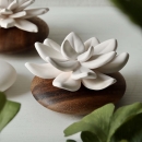 JADE DU TIBET | Porcelain and acacia wood home fragrance diffuser