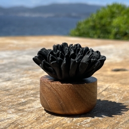 ŒILLET DU JAPON NOIR | Diffuseur de parfum en céramique et bois d'acacia