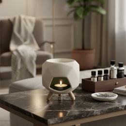 Brûle-Parfum en Céramique Bleu | Modèle Octogo Blue – Pour parfumer son Intérieur – Anoq