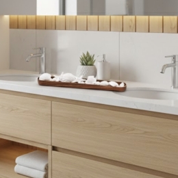 BLUELAGON | Handcrafted acacia wood and porcelain tray to perfume