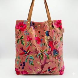SAC SHOPPER | Velours imprimé Terra 50X45 cm