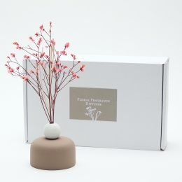 Diffuseur de parfum Ginger Chocolat | Fleurs séchées diffusantes en vase décoratif