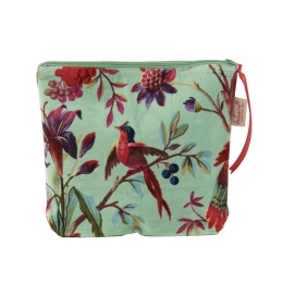 POCHETTE VELOURS | Fleur du paradis vert