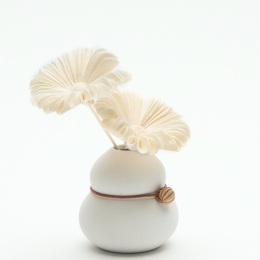 GARBO CRÈME | Vase diffuseur parfum en céramique